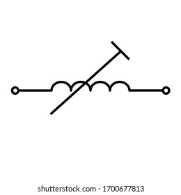 Pre-set air cored inductor symbol