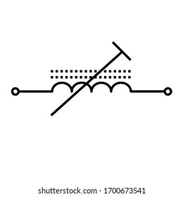 Pre-set iron dust cored inductor symbol