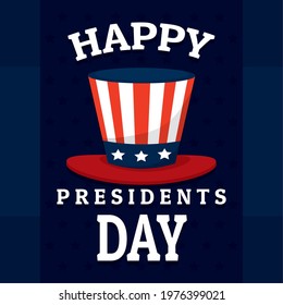 Presiden day greeting card Flag of United States Vector