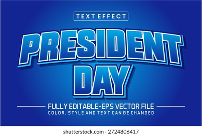 Fuente del día del presidente Efecto de texto editable