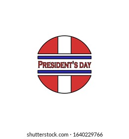 President day icon. Simple line, outline vector elements of color public holiday icons for ui and ux website or mobile application
