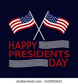 president day poster with red and blue design vector illustration EPS 10