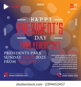 President day social media facebook post |  happy presidents day banner design | promotion american independenc day instagram post | president day template | usa independenc facebook, creative design