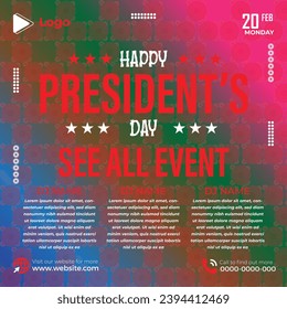 President day social media facebook post |  happy presidents day banner design | promotion american independenc day instagram post | president day template | usa independenc facebook, creative design