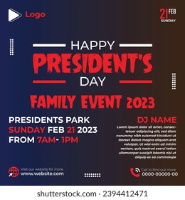 President day social media facebook post |  happy presidents day banner design | promotion american independenc day instagram post | president day template | usa independenc facebook, creative design