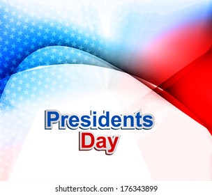 President Day in United States of America colorful wave vector illustration