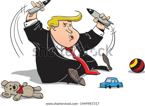 President\
Donald Trump playing with  nuclear\
missiles