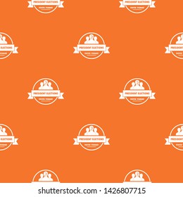 President election pattern vector orange for any web design best