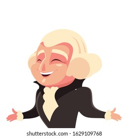 president george washington on white background vector illustration design