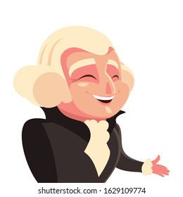 president george washington on white background vector illustration design