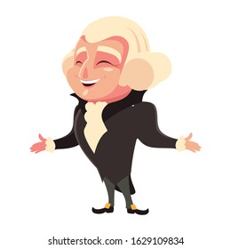 president george washington on white background vector illustration design