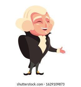 president george washington on white background vector illustration design