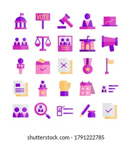 President icon set vector flat for website, mobile app, presentation, social media. Suitable for user interface and user experience.