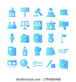 President icon set vector gradient for website, mobile app, presentation, social media. Suitable for user interface and user experience.