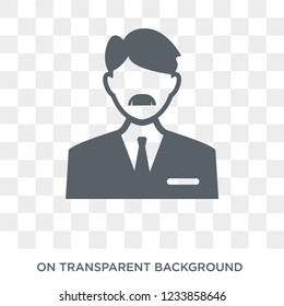 President icon. Trendy flat vector President icon on transparent background from Professions collection. 