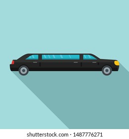 President limousine icon. Flat illustration of president limousine vector icon for web design