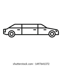 President limousine icon. Outline president limousine vector icon for web design isolated on white background