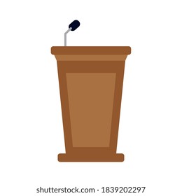 president podium design, vote election government and campaign theme Vector illustration