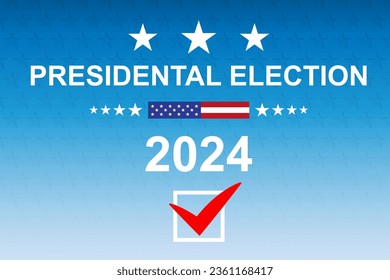 Presidental election 2024 Vote campaign banner. EPS10 vector