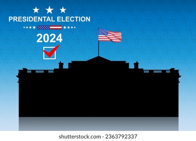 Presidental election 2024 Vote campaign banner. EPS10 vector