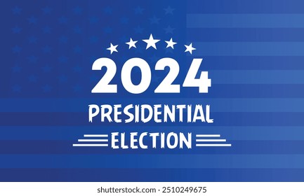 Dia da eleição presidencial. Vote em 2024 nos EUA, design de banner.Campanha eleitoral política.Elemento patriótico americano. Cartaz, cartão, faixa e fundo. Ilustração vetorial. 
