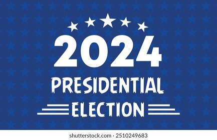 Dia da eleição presidencial. Vote em 2024 nos EUA, design de banner.Campanha eleitoral política.Elemento patriótico americano. Cartaz, cartão, faixa e fundo. Ilustração vetorial. 
