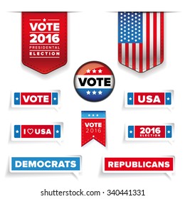 Presidental election set vector