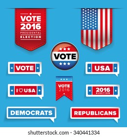 Presidental election set vector
