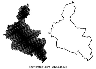 Presidente Figueiredo municipality (Amazonas state, Municipalities of Brazil, Federative Republic of Brazil) map vector illustration, scribble sketch Presidente Figueiredo map