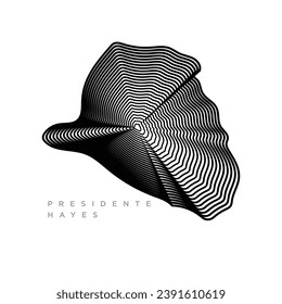 Presidente Hayes state map vector illustration.