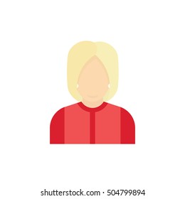 Presidential candidate Icon. Woman in a suit flat vector illustration.