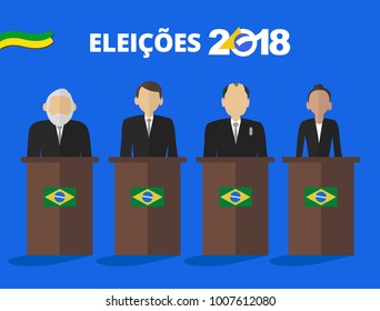 Präsidentschaftskandidaten Brasiliens in der Debatte 2018 - Wahlen 2018 