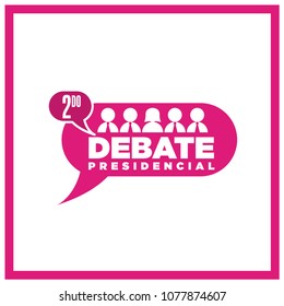 Presidential debate. Elections Mexico 2018. Debate presidencial. Elecciones México 2018, spanish text.