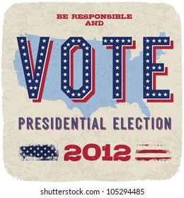 Presidential election 2012. Vector, eps10.