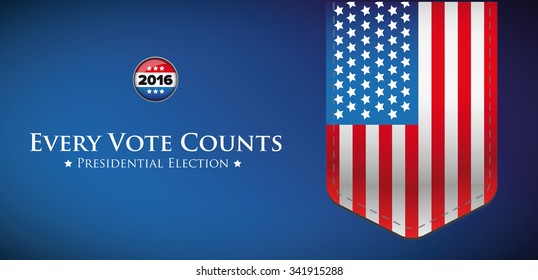 Presidential Election 2016 Banner Or Poster