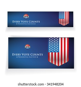 Presidential election 2016 banner or poster