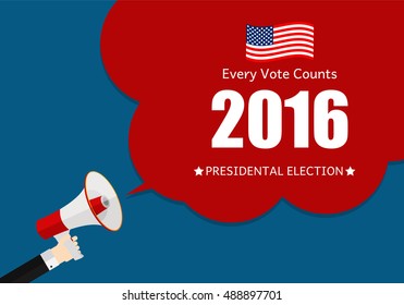 Presidential Election 2016 in USA Background. Can Be Used as Banner or Poster. Vector Illustration EPS10