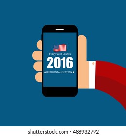 Presidential Election 2016 in USA Background. Can Be Used as Banner or Poster. Vector Illustration EPS10