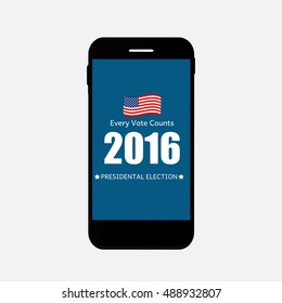 Presidential Election 2016 in USA Background. Can Be Used as Banner or Poster. Vector Illustration EPS10