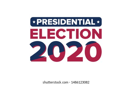 Presidential Election 2020 in United States. Vote day, November 3. US Election. Patriotic american element. Poster, card, banner and background. Vector illustration