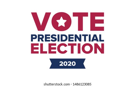 Presidential Election 2020 in United States. Vote day, November 3. US Election. Patriotic american element. Poster, card, banner and background. Vector illustration