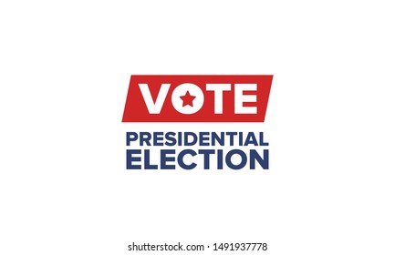 Presidential Election 2020 in United States. Vote day, November 3. US Election day. Patriotic american element. Poster, card, banner and background. Vector illustration