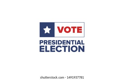 Presidential Election 2020 in United States. Vote day, November 3. US Election day. Patriotic american element. Poster, card, banner and background. Vector illustration