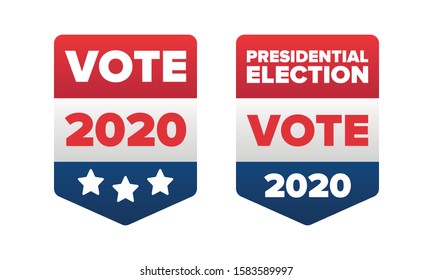 Presidential Election 2020 in United States. Vote day, November 3. US Election. Patriotic american element. Poster, card, banner and background. Vector illustration