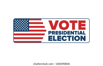 Presidential Election 2020 in United States. Vote day, November 3. US Election. Patriotic american element. Poster, card, banner and background. Vector illustration