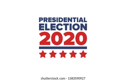 Presidential Election 2020 in United States. Vote day, November 3. US Election. Patriotic american element. Poster, card, banner and background. Vector illustration