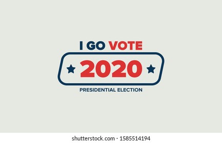 Presidential Election 2020 in United States. Vote day, November 3. US Election. Patriotic american element. Poster, card, banner and background. Vector illustration