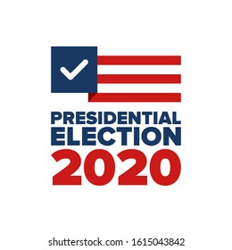 Presidential Election 2020 in United States. Vote day, November 3. US Election. Patriotic american element. Poster, card, banner and background. Vector illustration