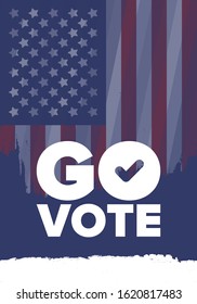 Presidential Election 2020 in United States. Vote day, November 3. US Election. Patriotic american element. Poster, card, banner and background. Vector illustration
