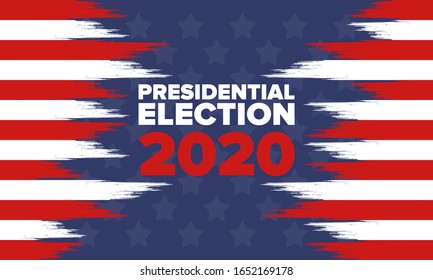 Presidential Election 2020 in United States. Vote day, November 3. US Election. Patriotic american element. Poster, card, banner and background. Vector illustration